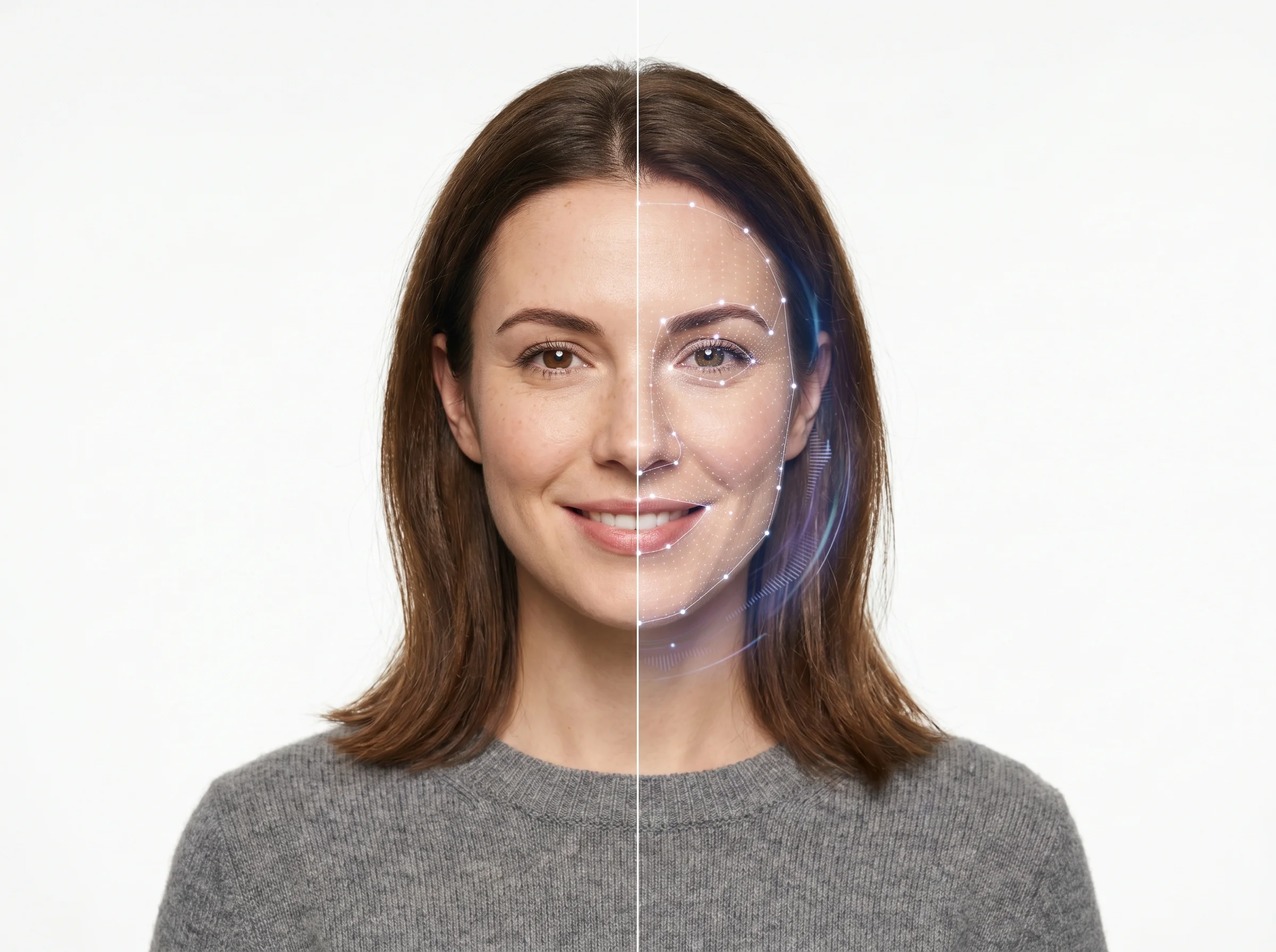 Real-time face tracking with landmark mesh overlay