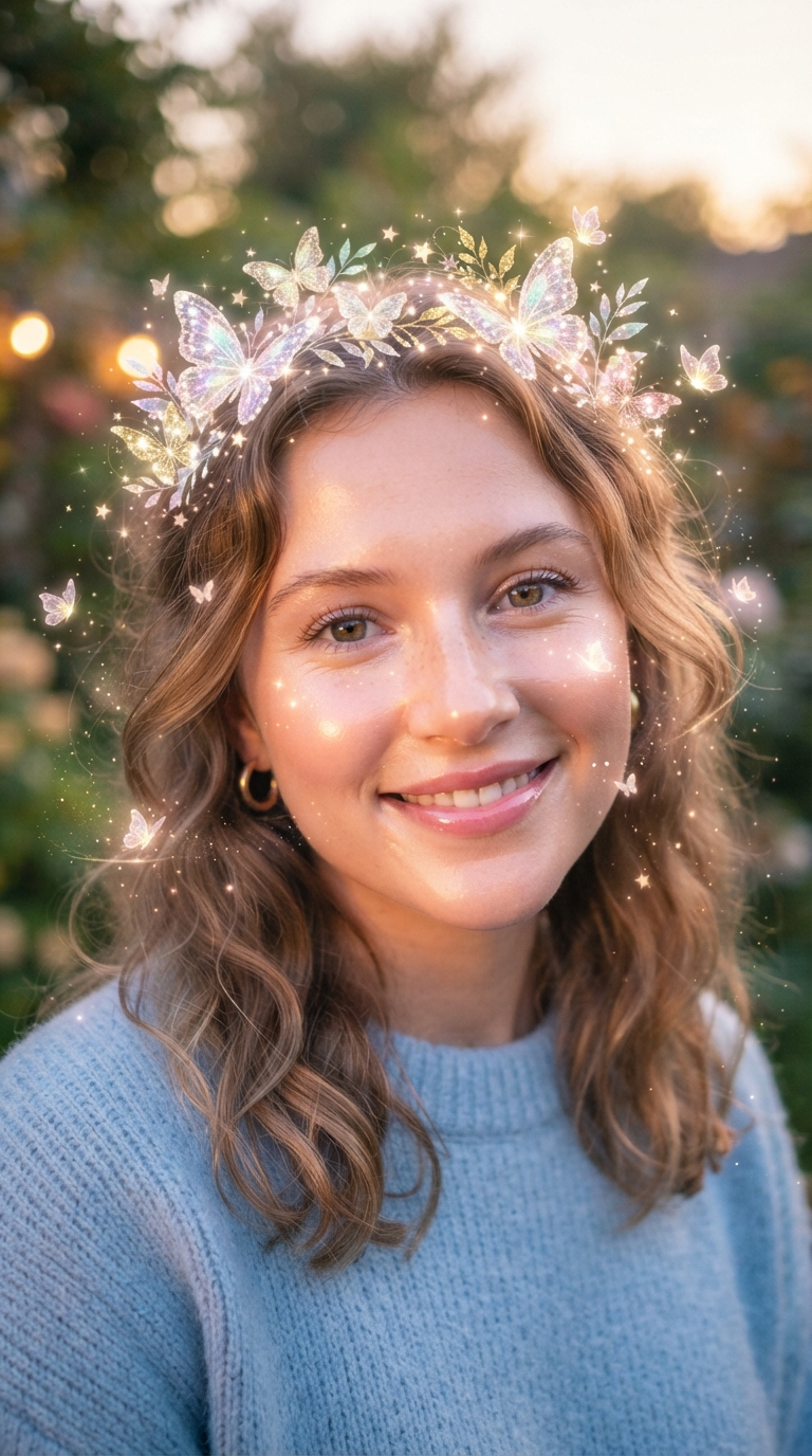 Butterfly Crown filter preview